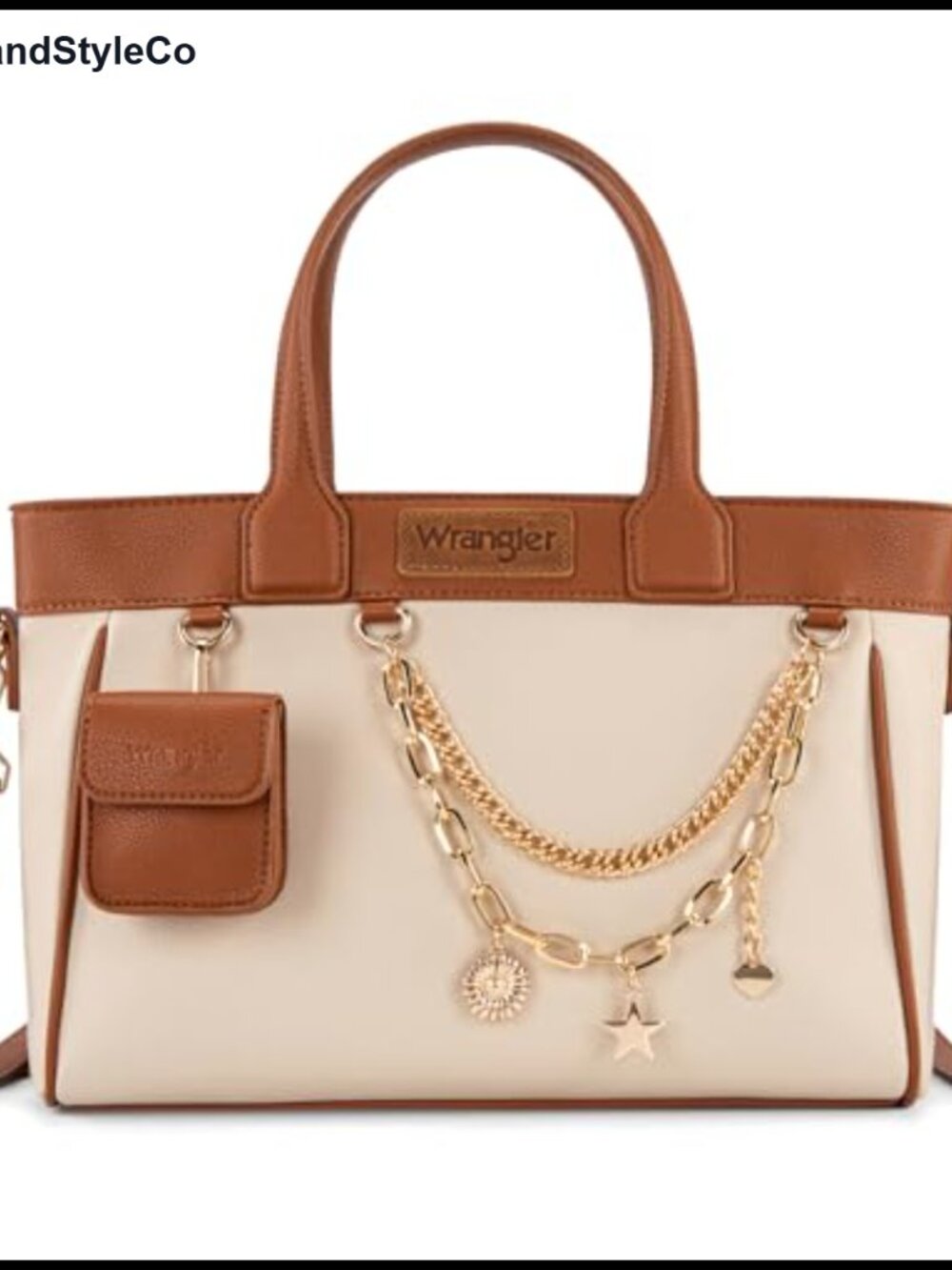 Medium Tote Bag with Detachable Mini Pouch Vegan Leather Crossbody Womens
